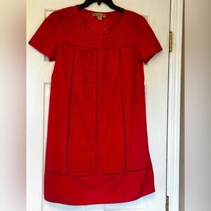Elegant Scarlet Mini Dress‎ with Full Slip Underlining